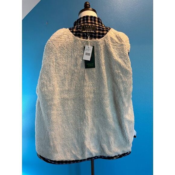 NWT Jachs NY Recycled Flannel Fleece Lining Shacket Shirt Blue Plaid 2XL XXL - Picture 6 of 7